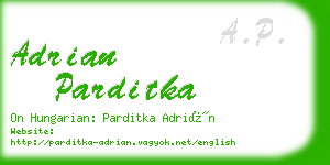 adrian parditka business card
